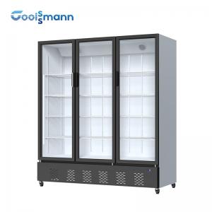 China 50mm Foaming Transparent Glass Fridge Vertical Display Freezer supplier