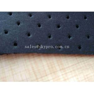 China Breathable Black Mesh Neoprene Perforated Rubber Sheet with Spandex Nylon Polyster supplier