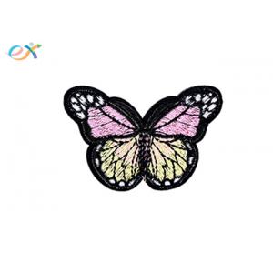 China Beautiful Flower Butterfly Custom Embroidered Patches Apparel Accessories wholesale
