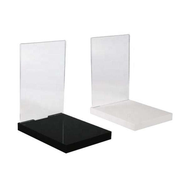 China Custom Cosmetic Bottle Acrylic Perfume Display Stand For Home Shop Paper Insert Removable wholesale