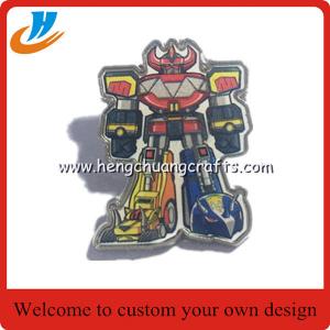 China Sticker badge pin,camera shape metal pin badge with enamel silver plated supplier