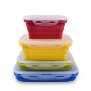 800ml 1200ml Silicone Lunch Containers Collapsible Silicone Lunch Box