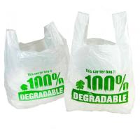 China Fully Compostable Shopping Bags , Eco Friendly Plastic Bags T Shirt Shape on sale