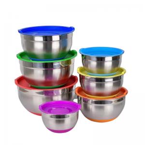 Polished Stainless Steel Cookware Sets Rust Resistant Salad Bowl Stainless Steel