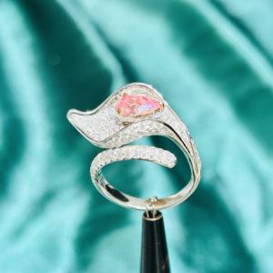 jewelry production Lab Diamond Jewelry  Custom-Made Pear Fancy Diamond Ring