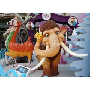 Play Ground Life Size Fiberglass Statues , Fiberglass Elephant Sculpture OEM / ODM