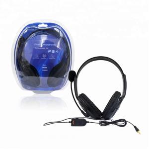 China Black Play Gaming Accessories PS4 Headphone Earphone With Volume Control supplier