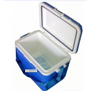 China 16L HS713C Ice Cooler Box White Top And Blue Box 380×250×346 Mm wholesale