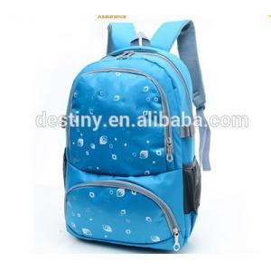 China Custom blue eyes double compartments backpack fashion college bags supplier