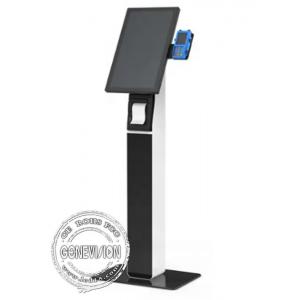 10.1 Inch Reception Desk Queue Management Touch Screen Kiosk With Thermal Printer
