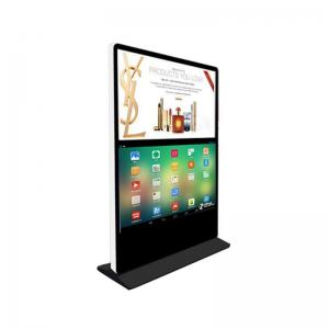 65 Inch Dual Lcd Screen Kiosk, Ready Stock Digital Signage Touch Screen Kiosk Floor Stand Information Station