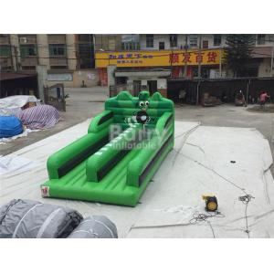 China 0.55MM PVC Tarpaulin Double Lanes Jumping Bungee Run Game EN14960 supplier