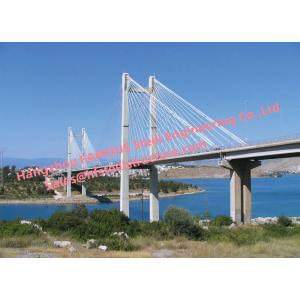 Cool Cable Stayed Red Suspension Bridge Structural Frames Bailey Clear Span