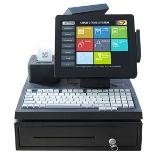 Supermarket Cash Register with 12 Inch Dual Display Built-in Printer and Keyboard