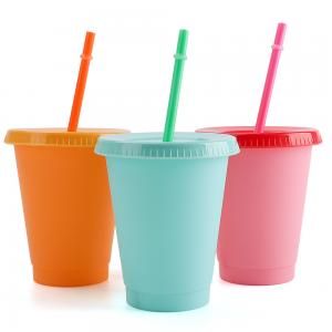 China 10 Oz Insulated Vacuum Tumbler Mug PP Cold Color Changing Party Cups Set 5pcs/Sets Juice Mugs supplier