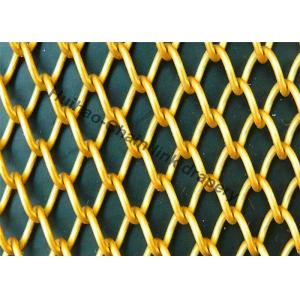 China 1 x 8mm Alumium Flexible Chain Link Mesh Curtain For Various Color Space Divider wholesale