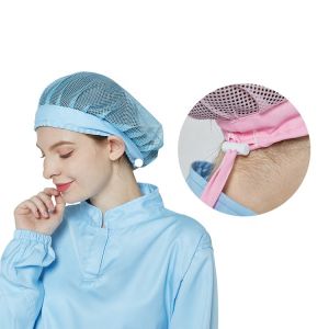 China KL-3006 Polyester Mesh Hat with Adjustable Rope for Food Factory and Workshop - Dust Proof Mesh Style Cap wholesale