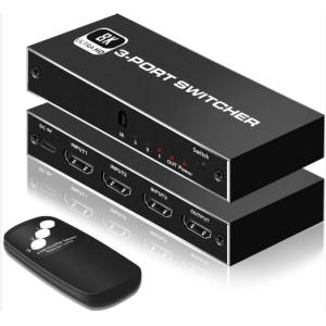China Hdmi 2.1 TV Monitor 3 3 En 1 Fuera 3 Puertos 3x1 Interruptor de mezcla IR Control remoto Nintendo Hdmi 2.1 Interruptor supplier