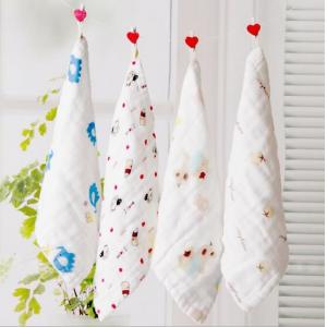 China Washing gauze baby handkerchief medical gauze baby saliva towel 100% cotton 6 layer baby towel supplier