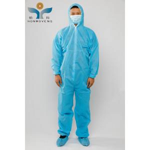 ISO Hooded Disposable Protective Suits TNT SMS OEM Safety Coverall