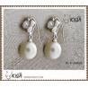 Fashion Jewelry 925 Sterling Silver Gemstone Earrings with Imitated Pearl W
