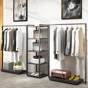 Show Fashion Clothing Rack Display For Showrooms Garment Display Rolling Rack