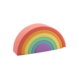 3d Folding Children'S Puzzle Silicone Rubber Rainbow Custom Rubber Toys