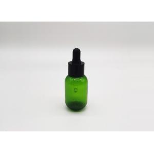 Green PET Plastic 30ml Essential Oil Dropper Bottle Cosmetic Packaging