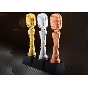 China Microphone Design Custom Trophy Awards Resin Material Made For Musical Activities supplier
