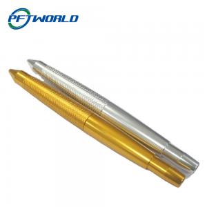 CNC Aluminum Parts, Pen Shell, Anodized Golden &Black,Good Quality and Low Price