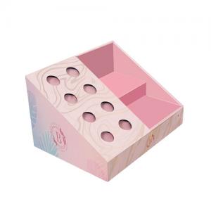 Linen Retail Cardboard Counter Display Boxes Embossing OEM