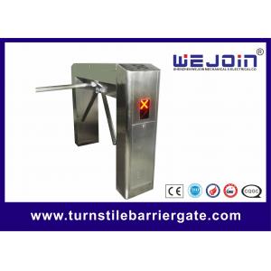 China Stainless Steel Semi Auto Half Height Turnstile Barrier Gate / Entrance Gate Security Systems supplier