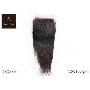 China 8-20 inches 4 by 4 Remy Human Hair Closure Tight And Neat supplier