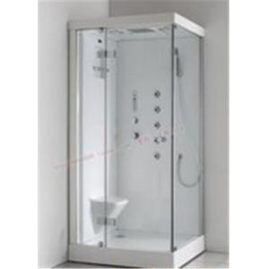 China Brass Handle Indoor Glass Shower Cabin Stand Alone Shower Cubicles With Radio supplier