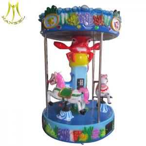China Hansel mall game center for sale wooden toys kiddy rides merry go round horse supplier