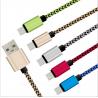 1M Fabric Nylon Braided Micro Flexible USB Cable for Samsung / Blackberry