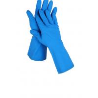 China Kitchen Nitrile Solvent Resistant Gloves 15 Mil Household Task Gloves Blue Nitrile on sale