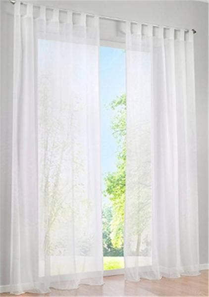 2 Piece Tulle Voile Office Window Curtains Breathable Type For Indoor Decoration