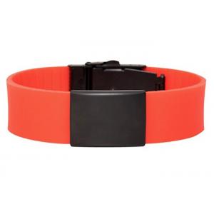Professional QR Code Medical ID Bracelet 220*18mm Band Size Silicone Material