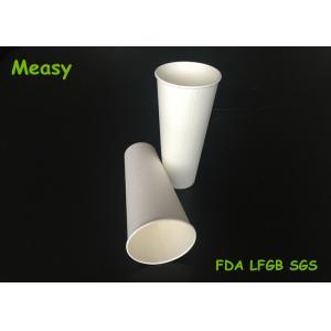 China Large / little Size White Single Wall Paper Cups , Hot paper drink cups Non deformation supplier