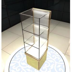 Free Standing Jewelry Store Showcases with Glass 3 Layers Tempered Clear Shelf