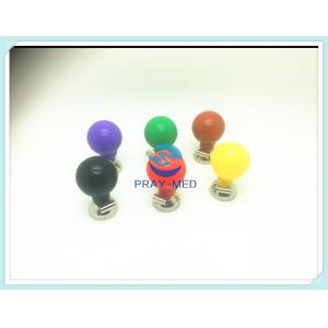 China Chest Reusable ECG Electrodes Nickel Metal Material Adult Din 3.0 /  4mm 6 Color Bulbs supplier