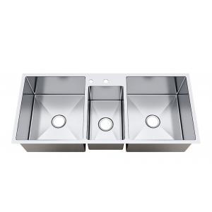 Triple Bowl Square Corner Top Mount Stainless Steel Kitchen Sink 70 X 20 Inches