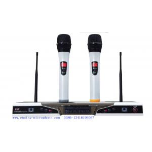 UM-1022 professional  two channel VHF white wireless microphone with screen  / micrófono / good quality