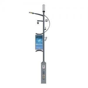 P4 P5 P6 P8 Waterproof Advertising Smart Pole Street Light Pole Led Displays With Wireless Control