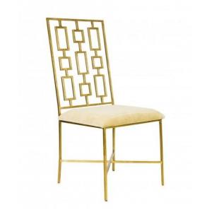 China David Iron Metal Gold Wedding Chairs / Metal Frame Accent Chair OEM wholesale