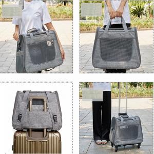 China Oxford Fabric Pet Travel Carrier Bag Strong Heavy Duty Dog Friendly Trolley Bag supplier