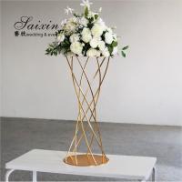 China ZT-406  Hot selling  gold metal flower arrangement stands for wedding table  decoration on sale