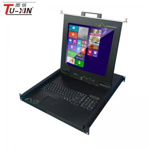 China Single Port 1u Rack Mount Kvm Console 17 Inch With Metal Steel Casing Housing supplier