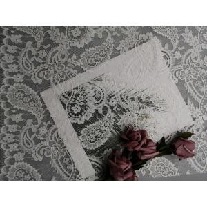 Lightweight French Chantilly Paisley White Bridal Lace Fabric